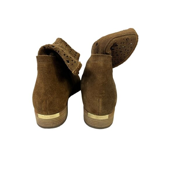 Michael Kors Women's Brown Rust Small Heel Ankle Boot - Picture 4 of 6